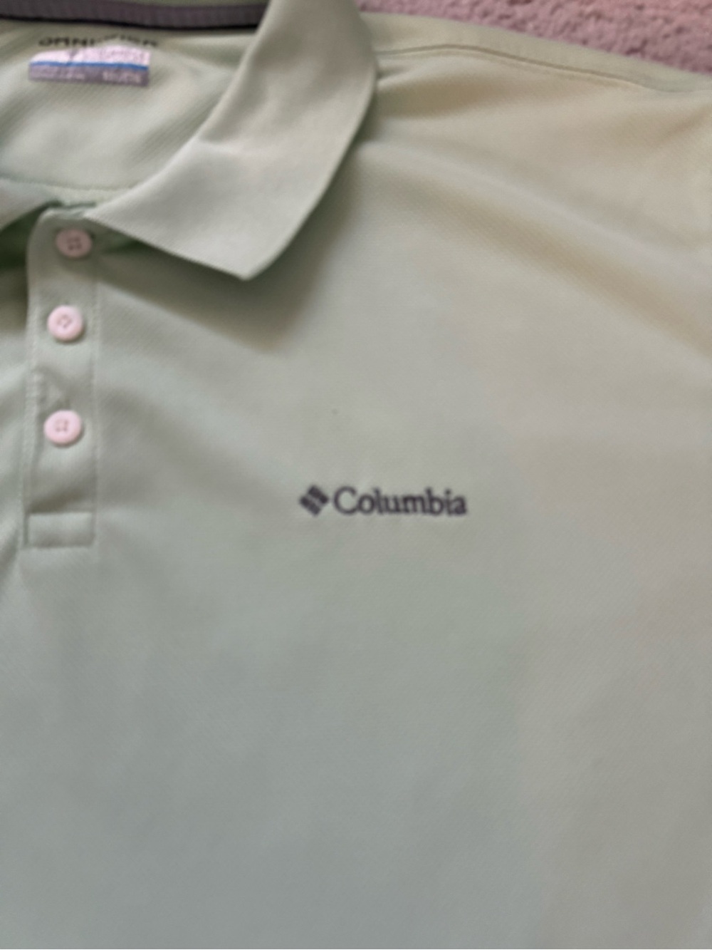 Columbia Men’s Mint Green Polo Shirt - Picture 2 of 6